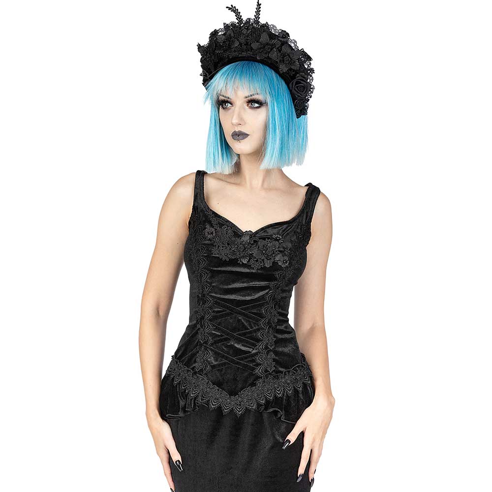 Sinister - 1115 Mouwloze top - Zwart